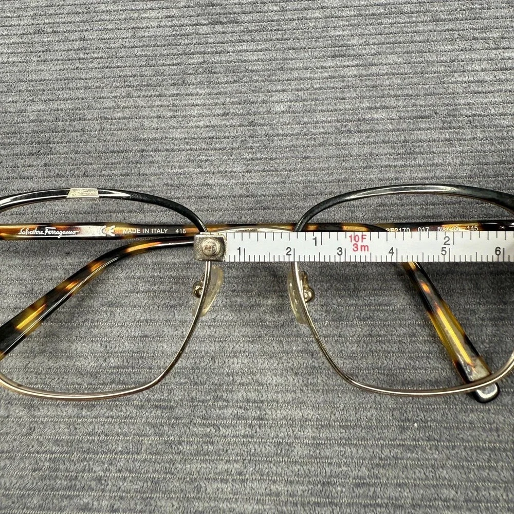 Salvatore Ferragamo SF2170 017 Browline Eyeglasses Gold Tortoise 52-18-145 Italy